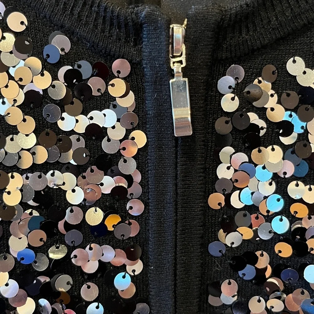 🥑White House Black Market Sparkly Sequin Cardigan Sweater Jacket | XS